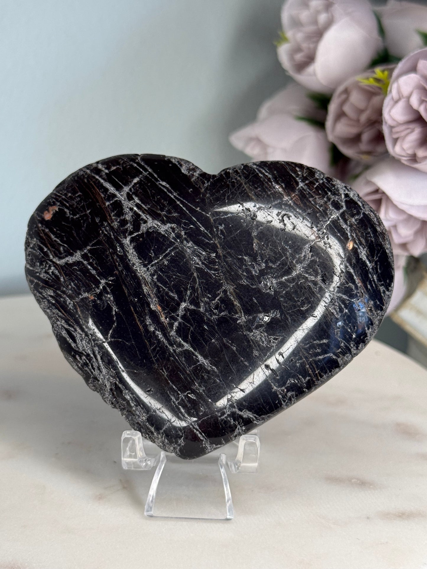 Black Tourmaline Heart