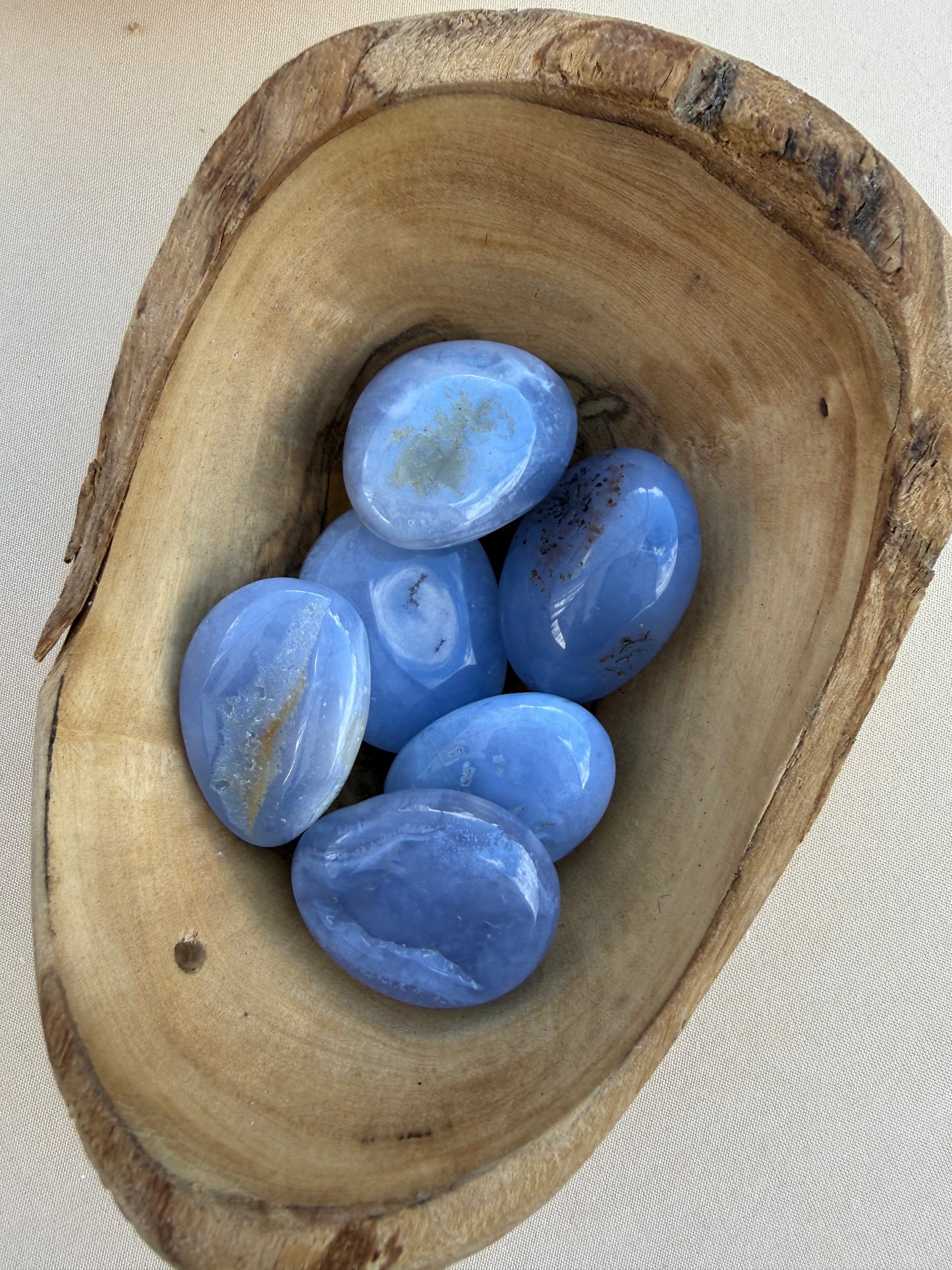 Blue Chalcedony Tumbled Stone