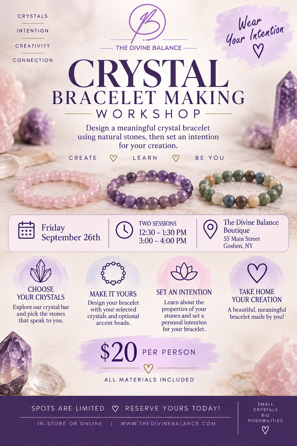 Crystal Bracelet Making Workshop