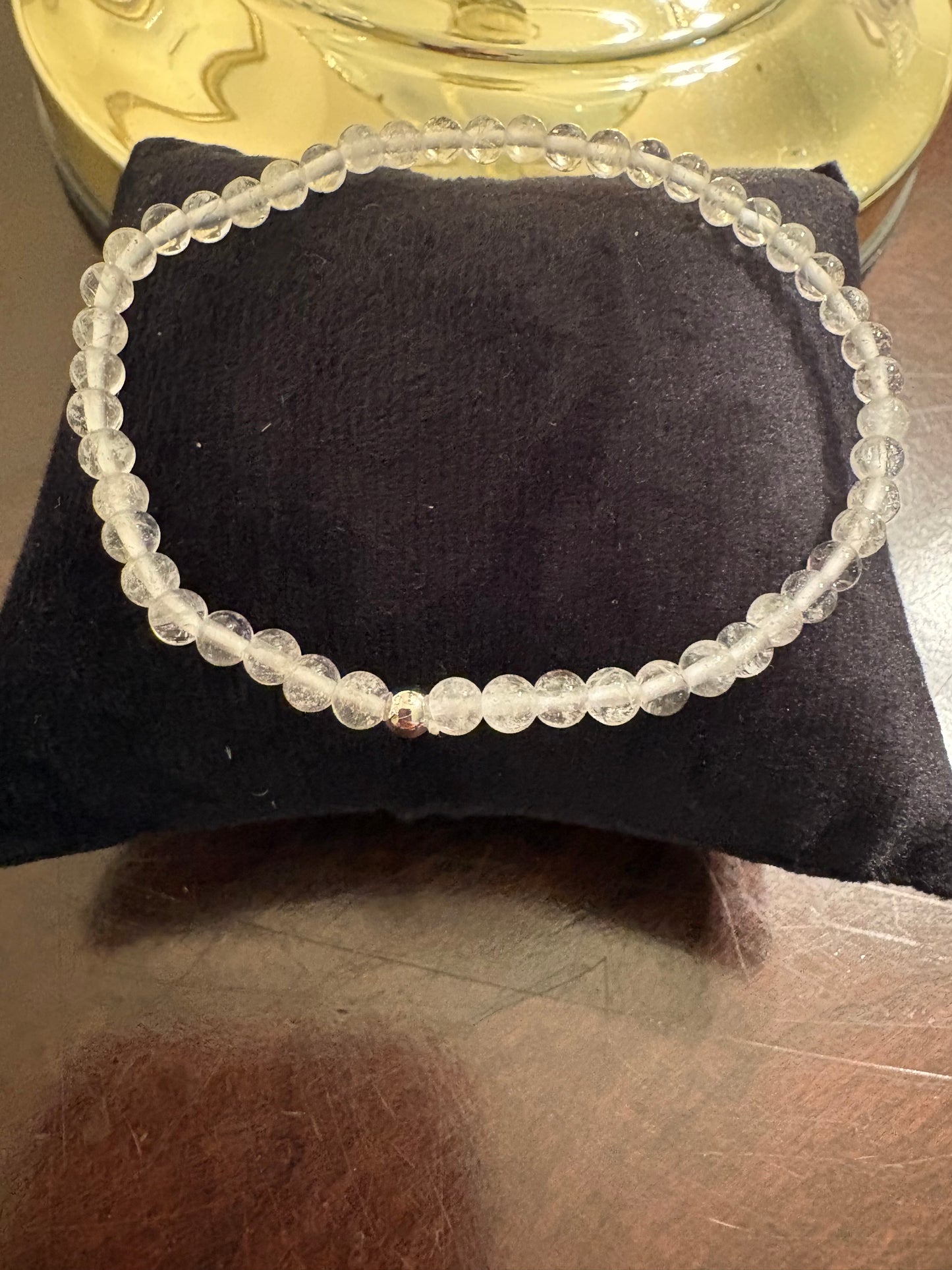 Clear Quartz Bracelet, 4mm