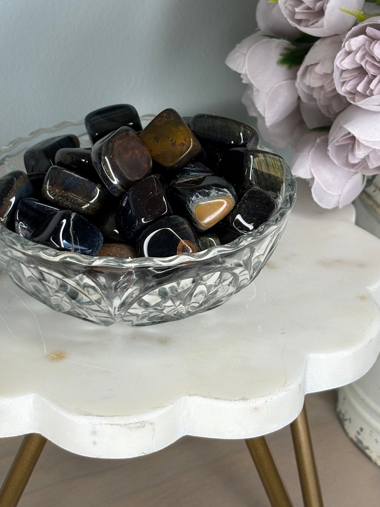 Blue Tiger's Eye Tumbled Stone