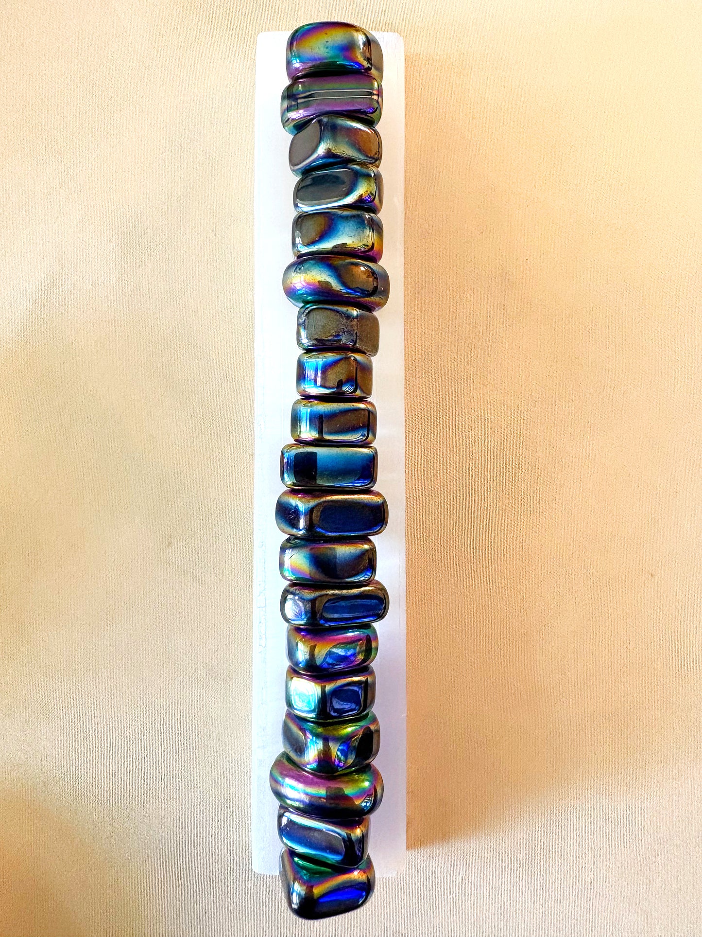 Magnetic Rainbow Hematite Tumble