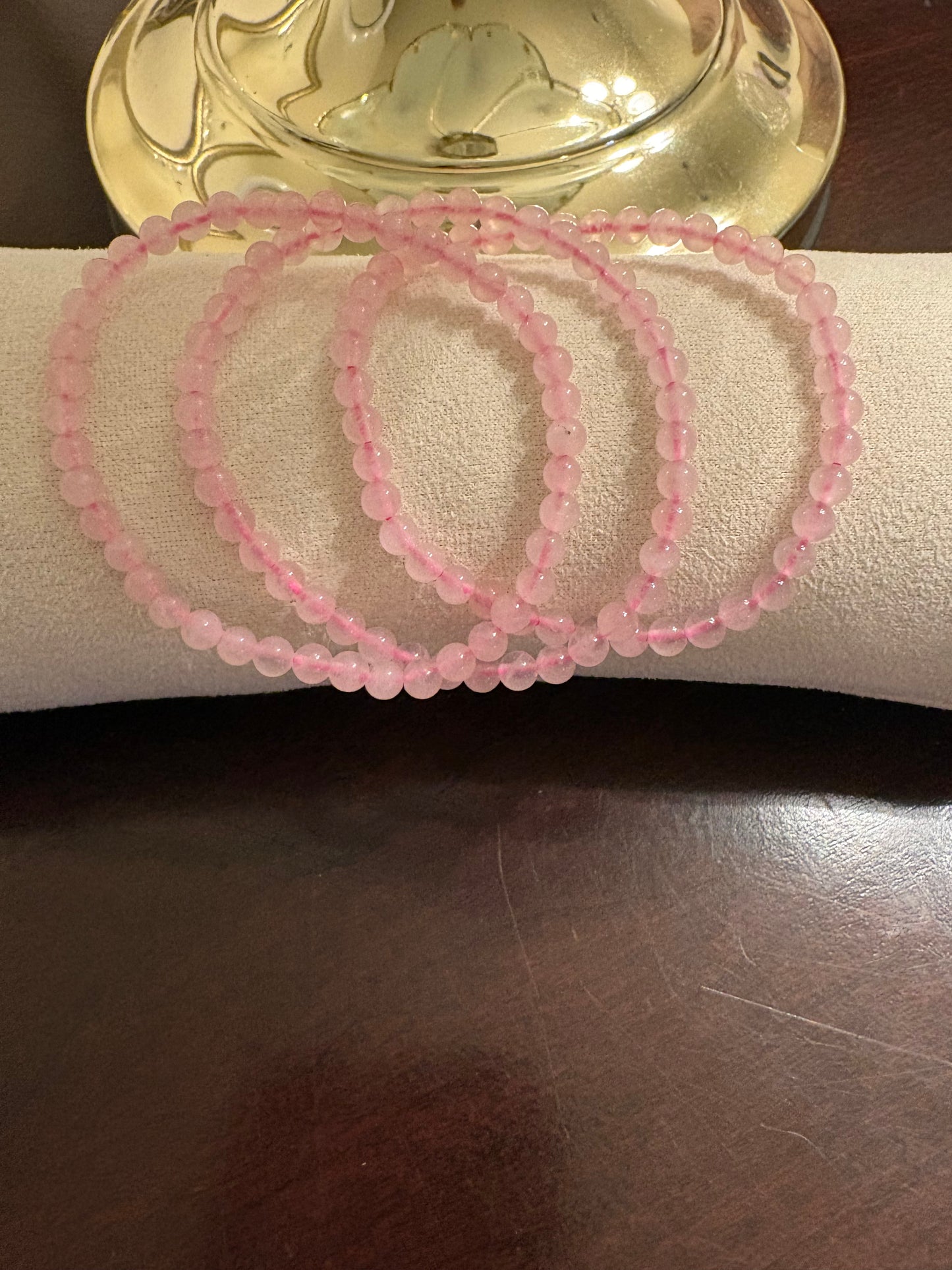 Rose Quartz Bracelet, 4mm