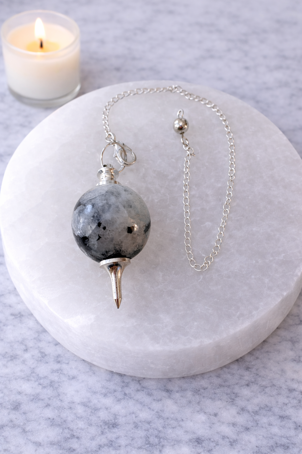 Rainbow Moonstone Pendulum
