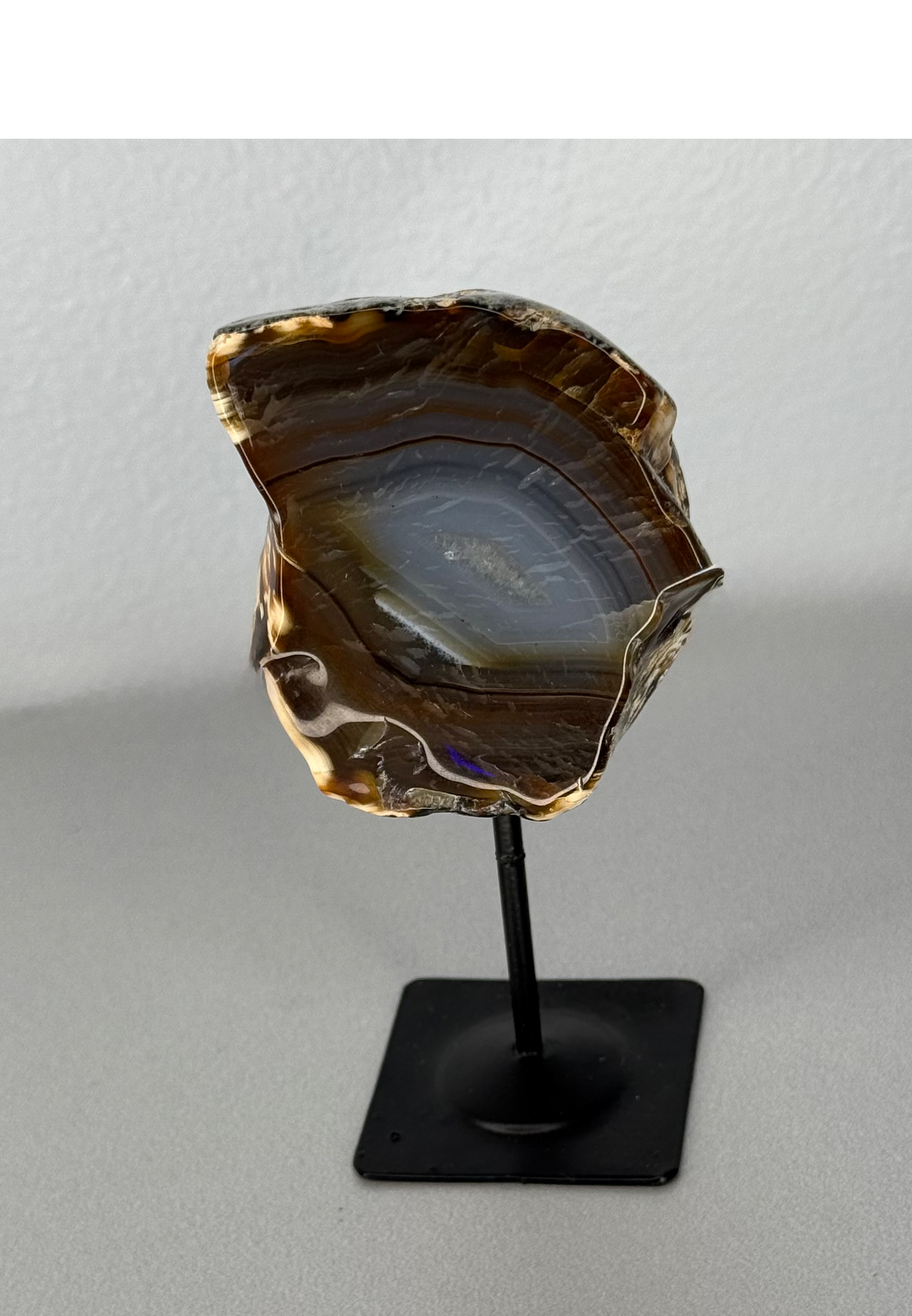 Natural Agate Slice on Stand