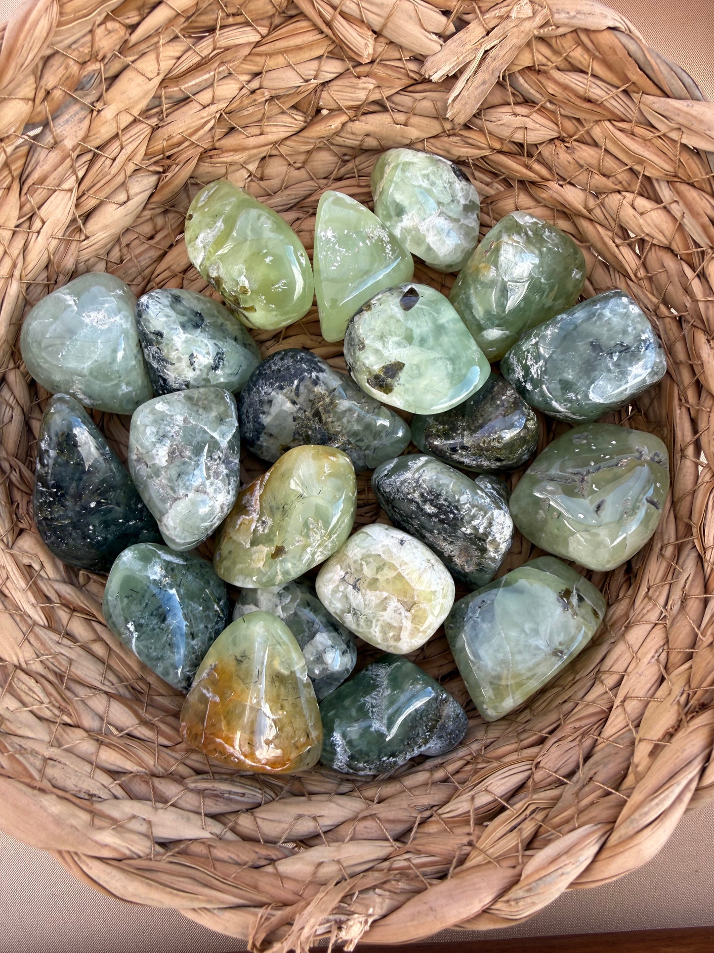 Prehnite Tumbled Stone