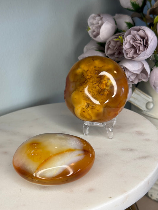 Carnelian Palm Stone