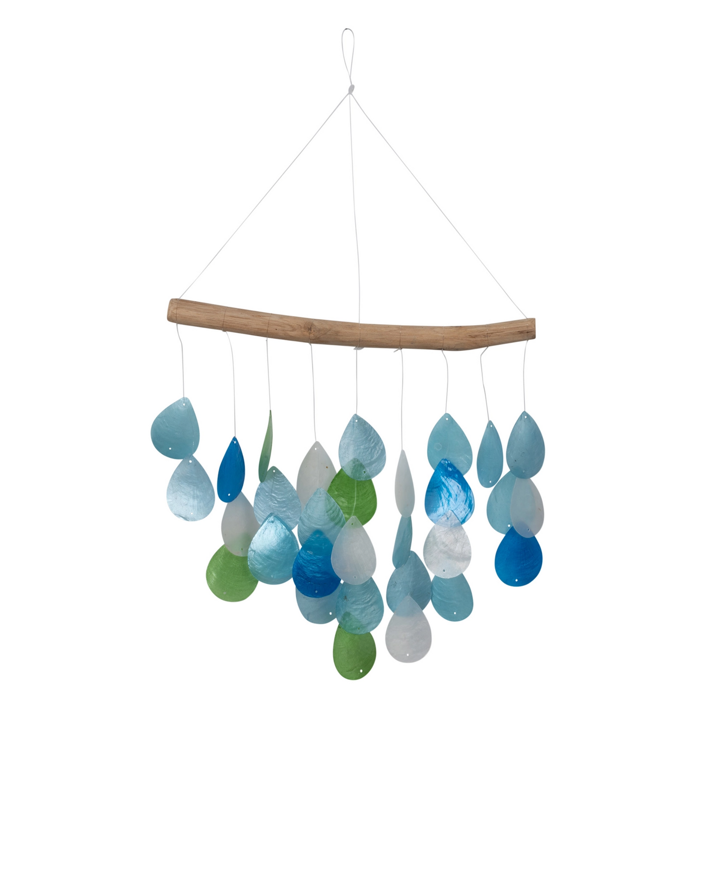 Aqua Capiz Shell Wind Chime