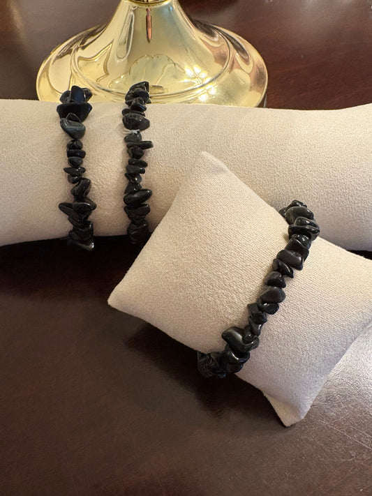 Black Obsidian Bracelet - Chip