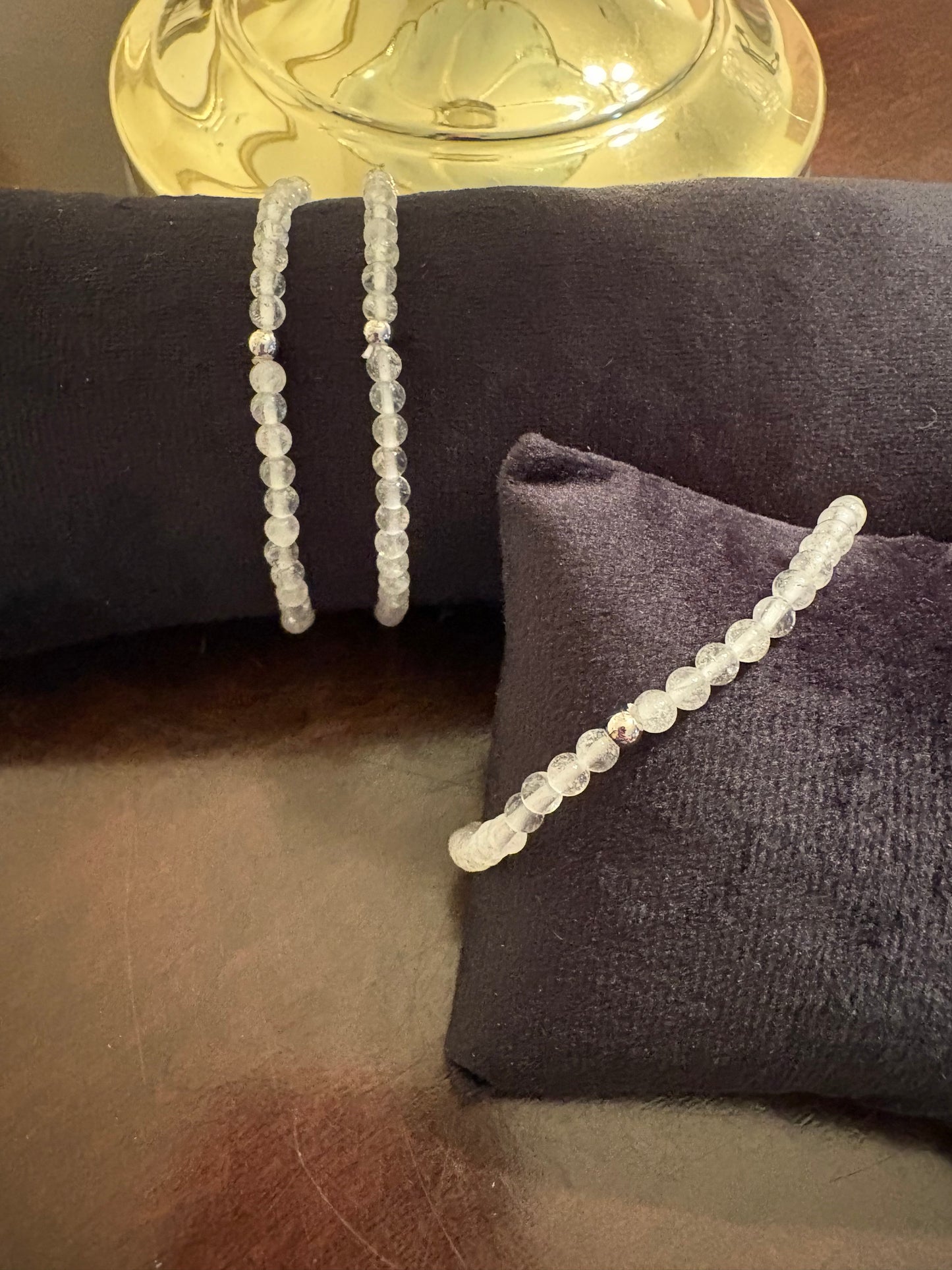 Clear Quartz Bracelet, 4mm
