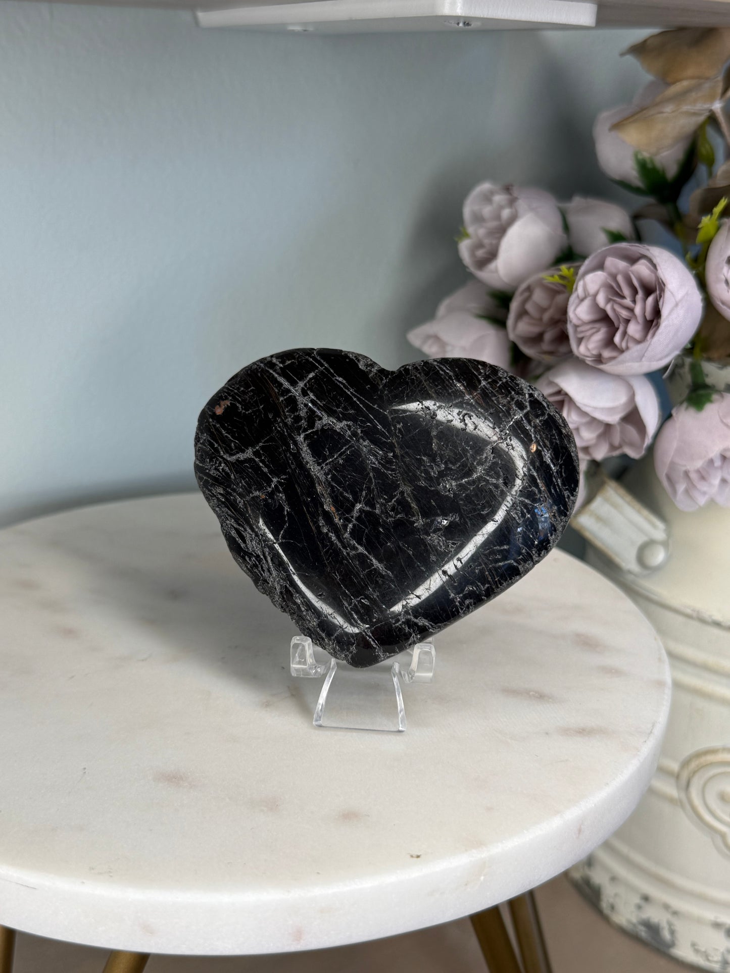 Black Tourmaline Heart