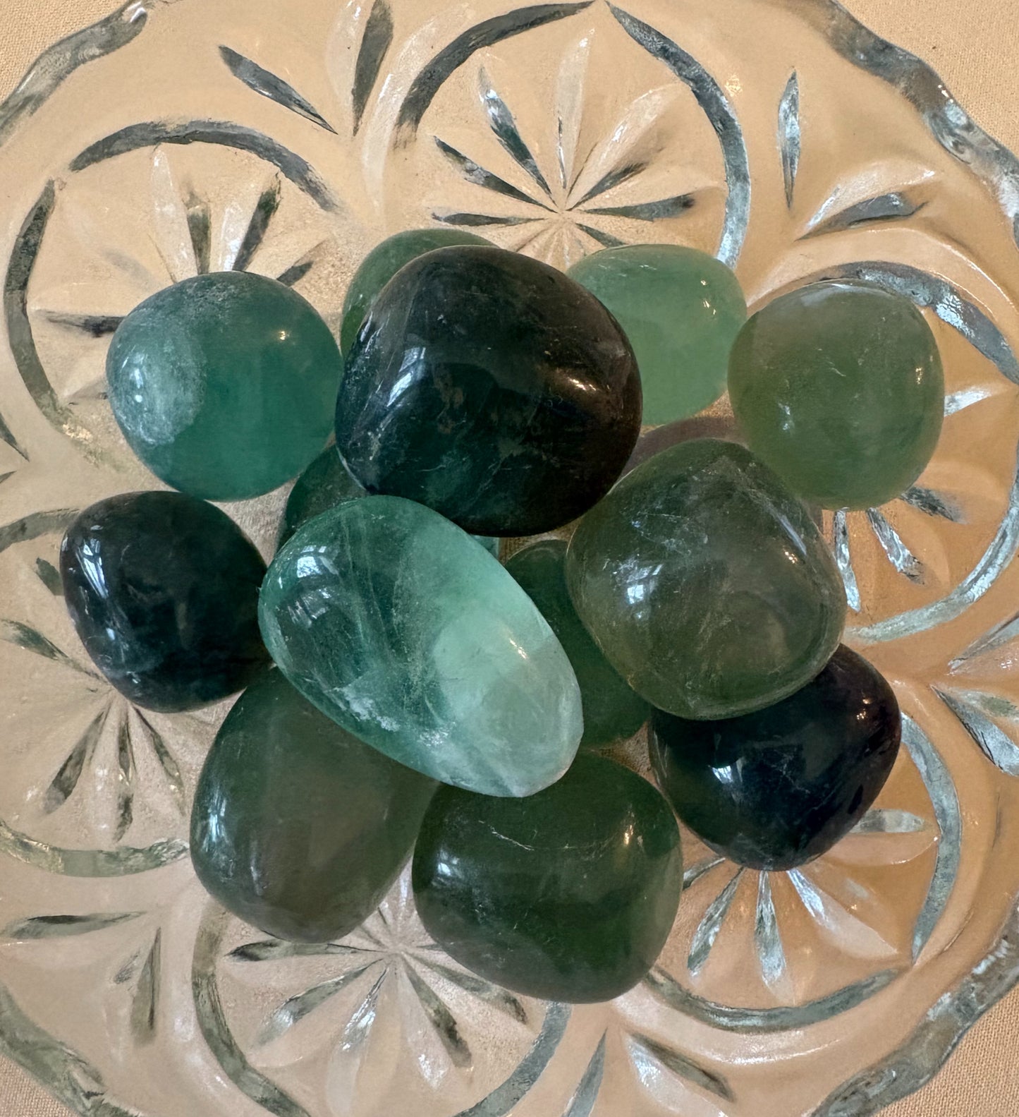 Green Flourite Tumbled Stone