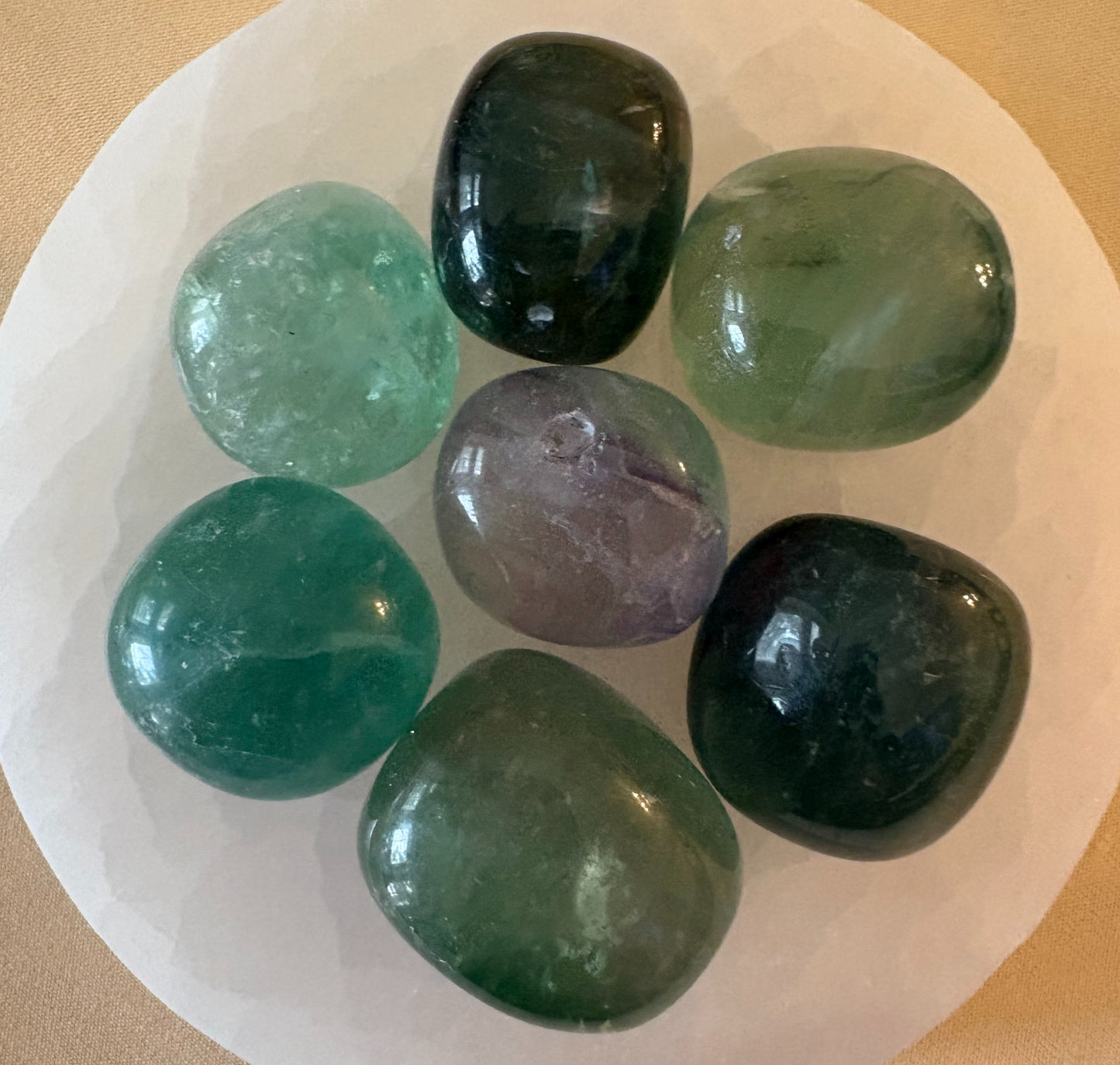Green Flourite Tumbled Stone