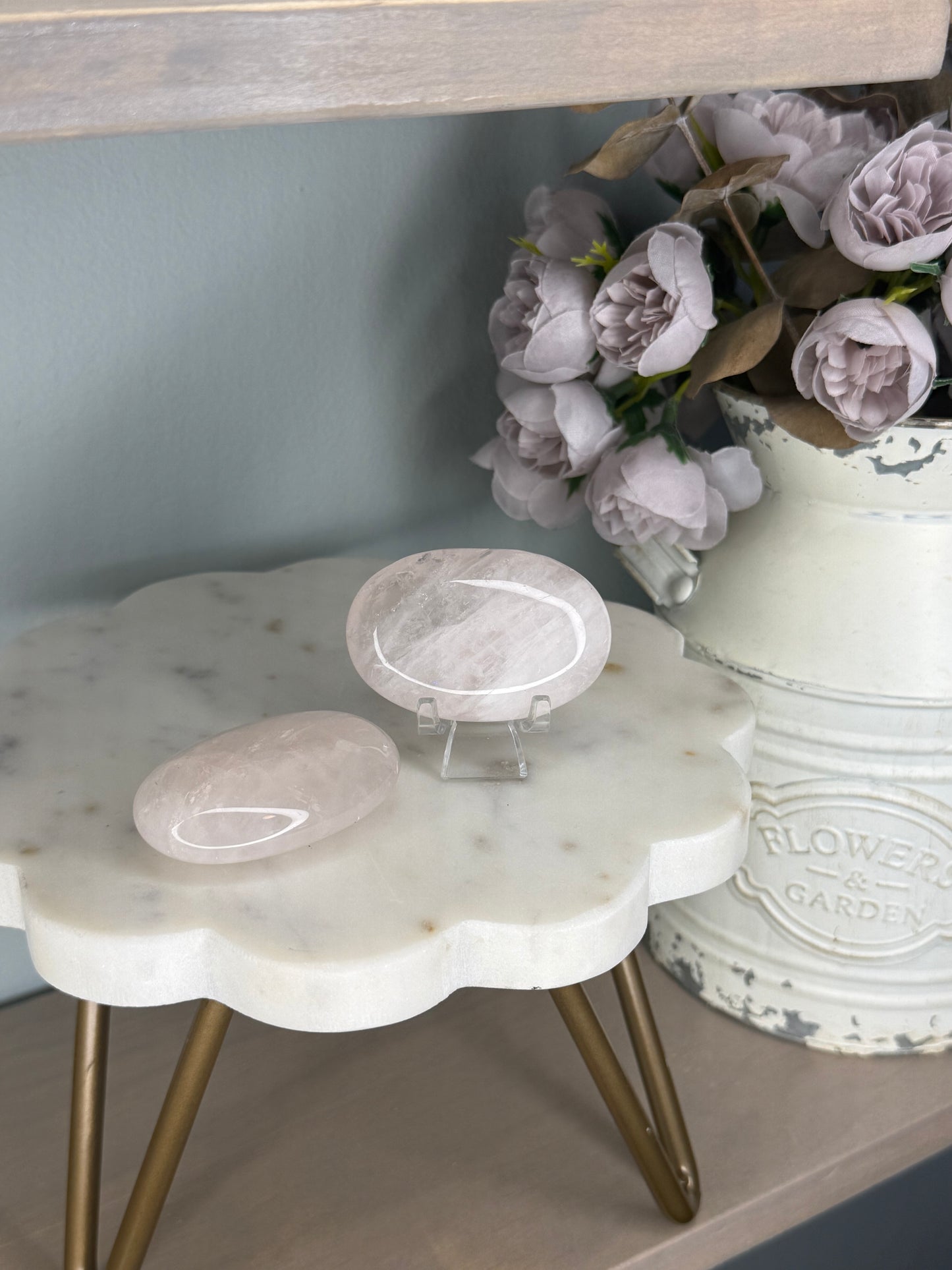 Rose Quartz Palm Stone