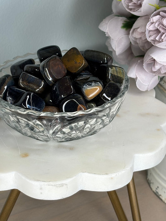 Blue Tiger's Eye Tumbled Stone