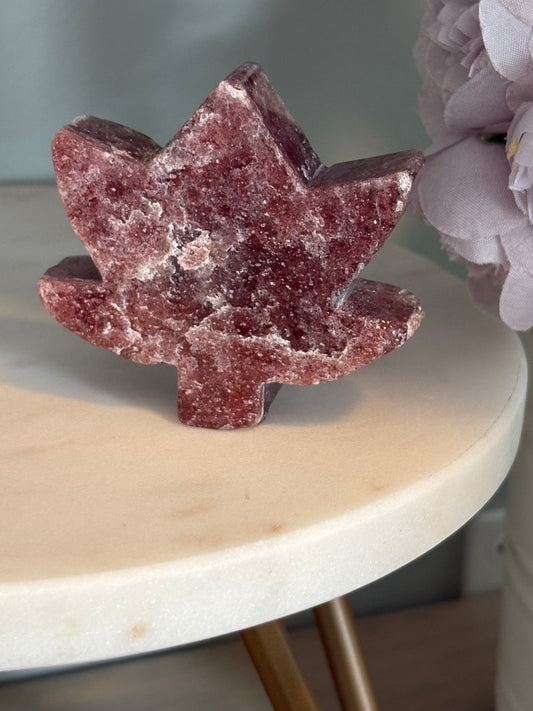 Strawberry Quartz Maple Leaf
