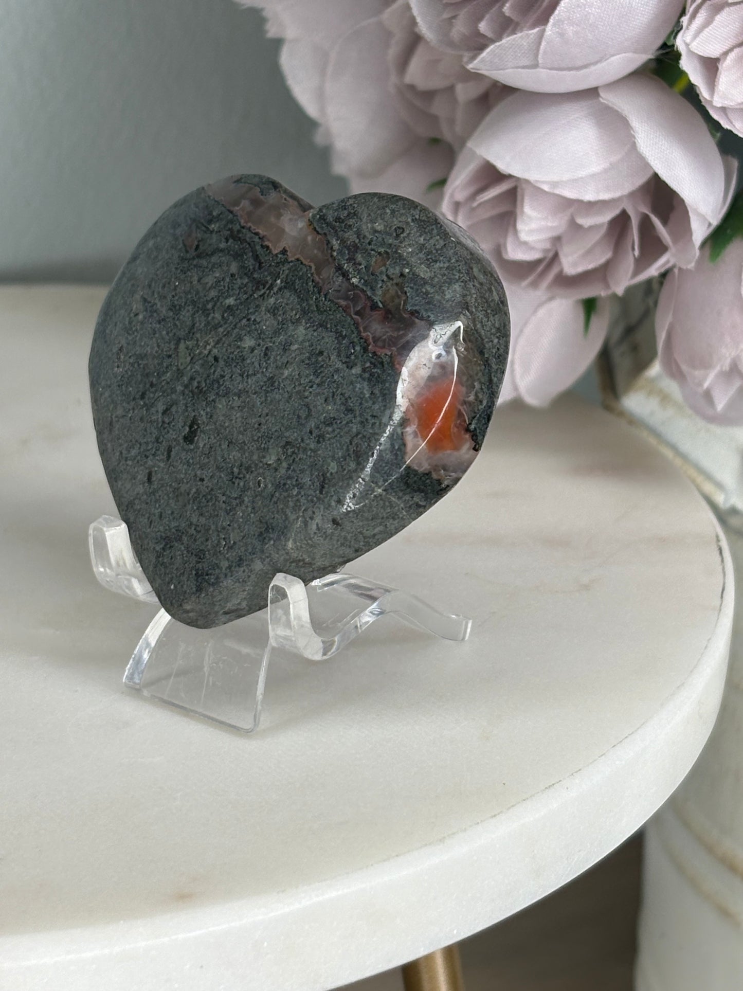 African Bloodstone Heart