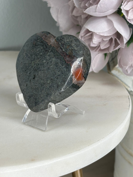 African Bloodstone Heart