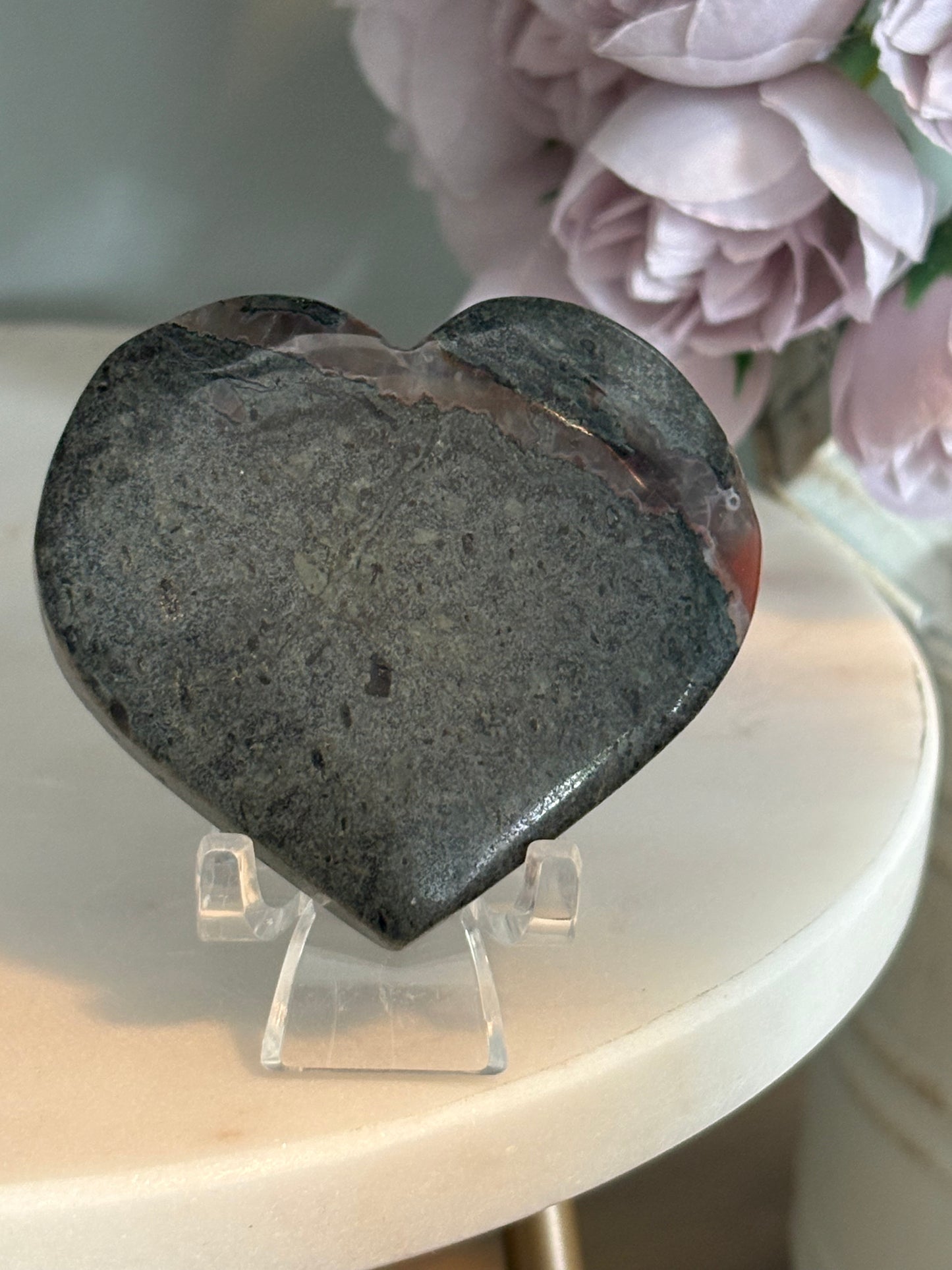 African Bloodstone Heart