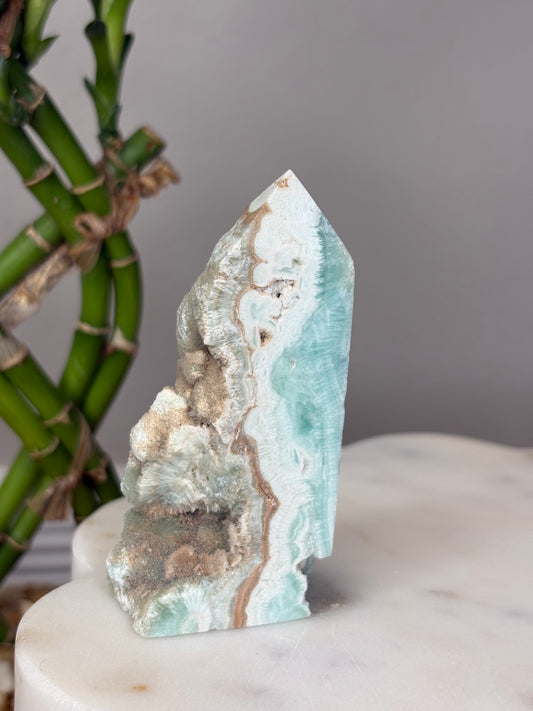 Caribbean Blue Calcite Tower