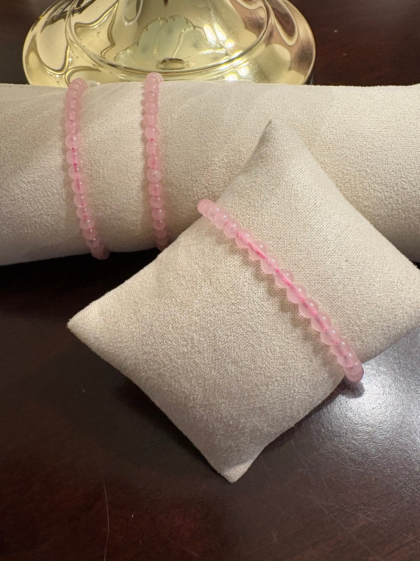Rose Quartz Bracelet, 4mm