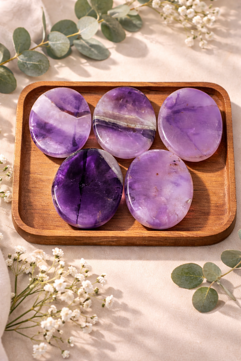 Amethyst Worry Stone