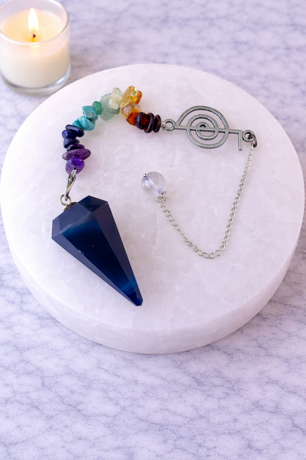 Blue Onyx Chakra Reiki Pendulum