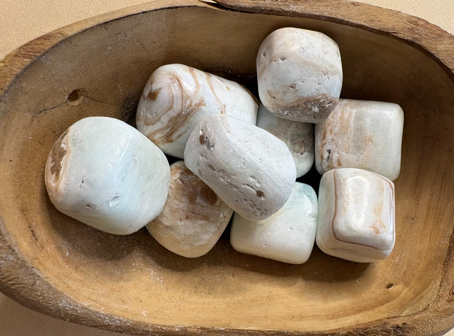 Caribbean Blue Calcite Tumbled Stone