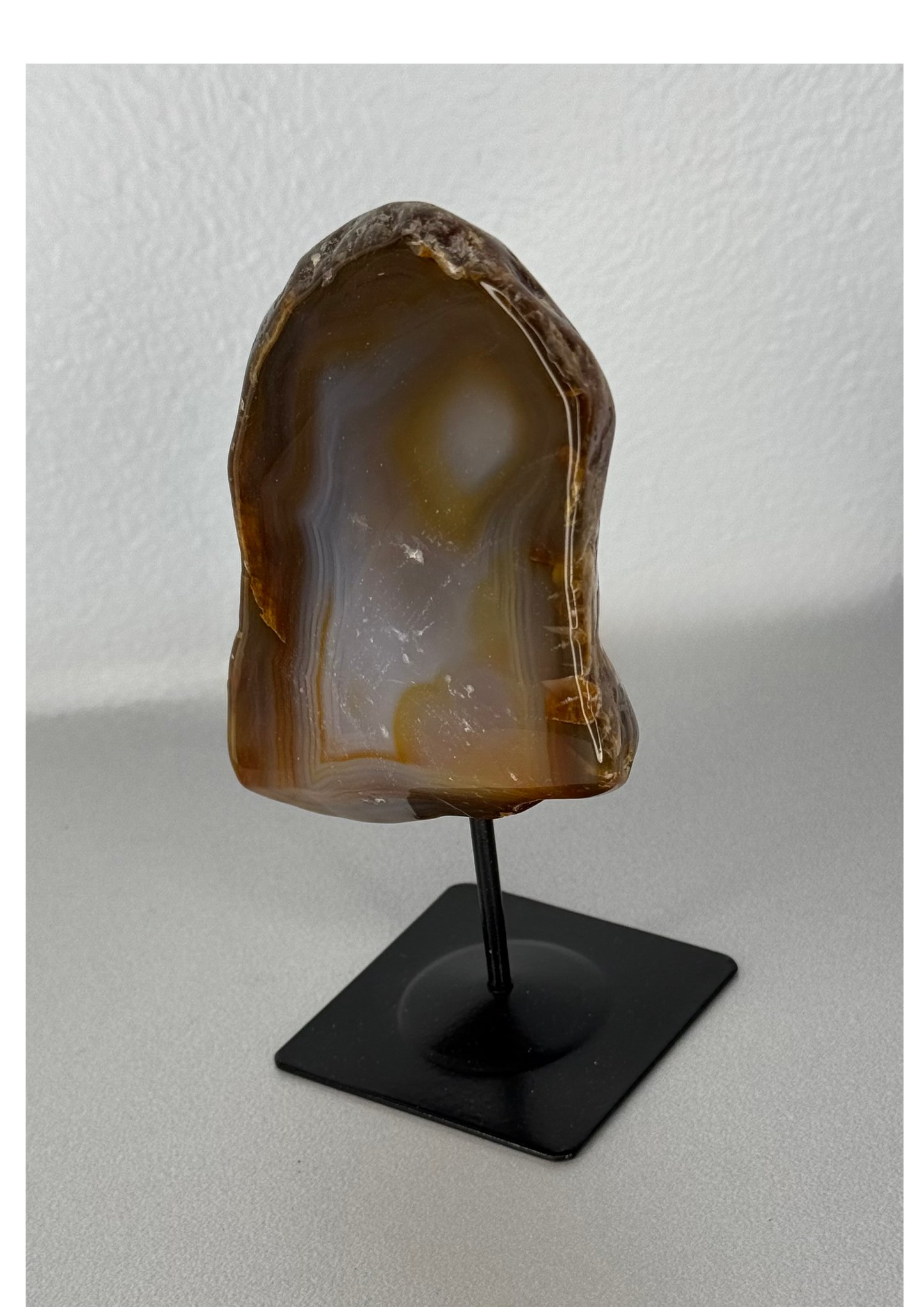 Natural Agate Slice on Stand