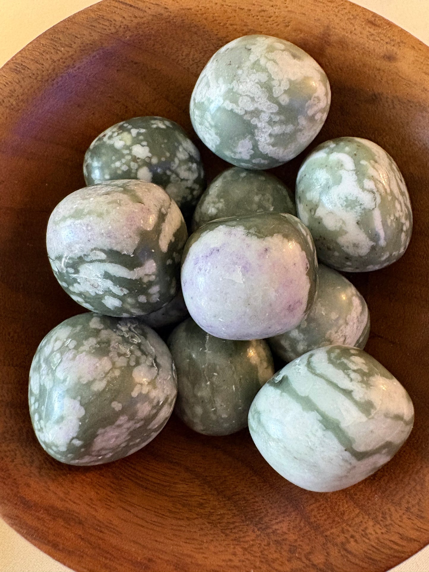 Purple & Green Jade Tumbled Stone