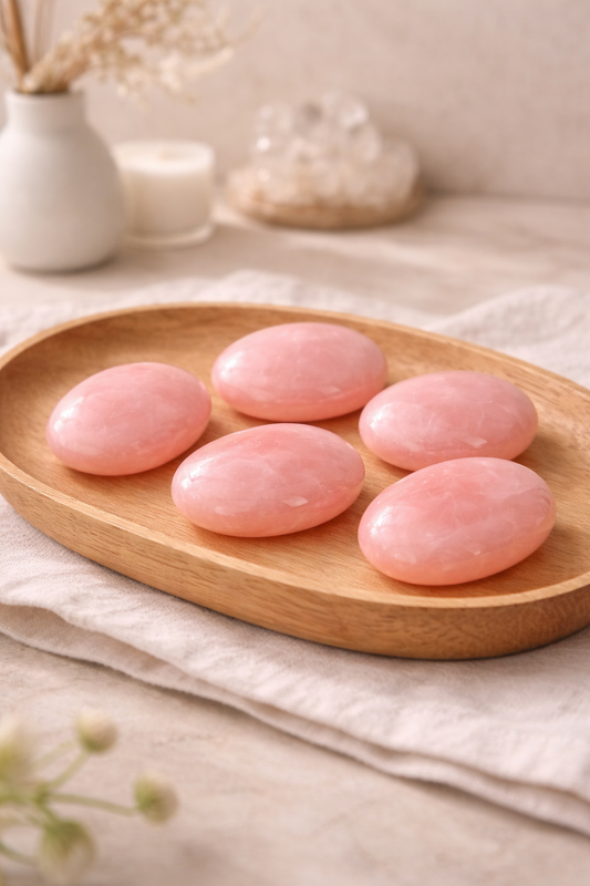 Rose Quartz Palm Stone