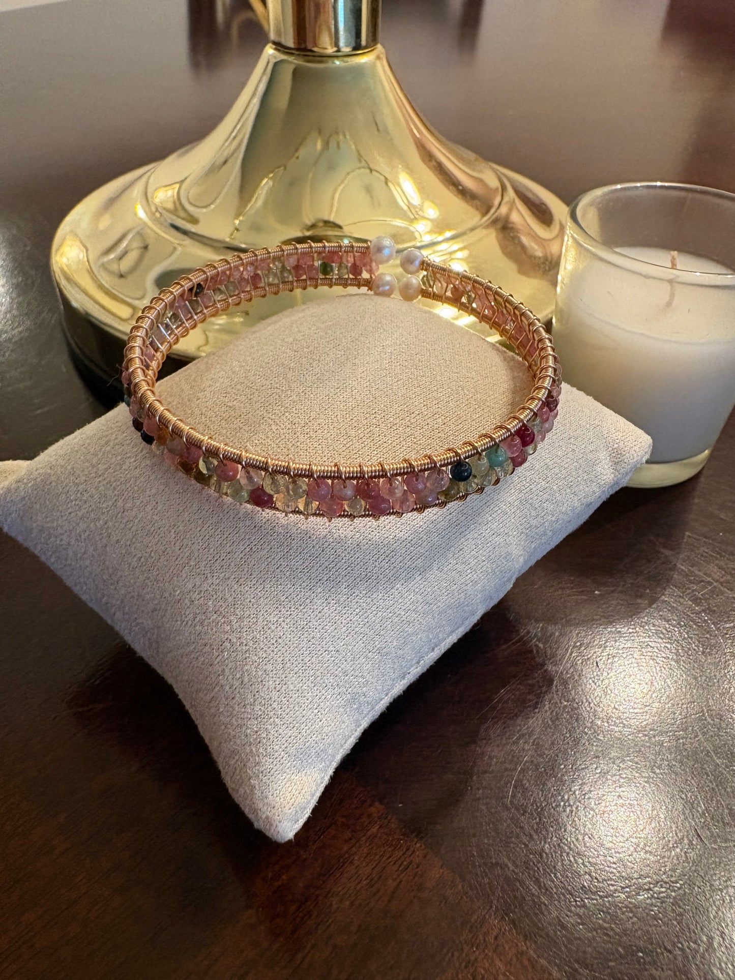 Hand Wound Tourmaline Bracelet