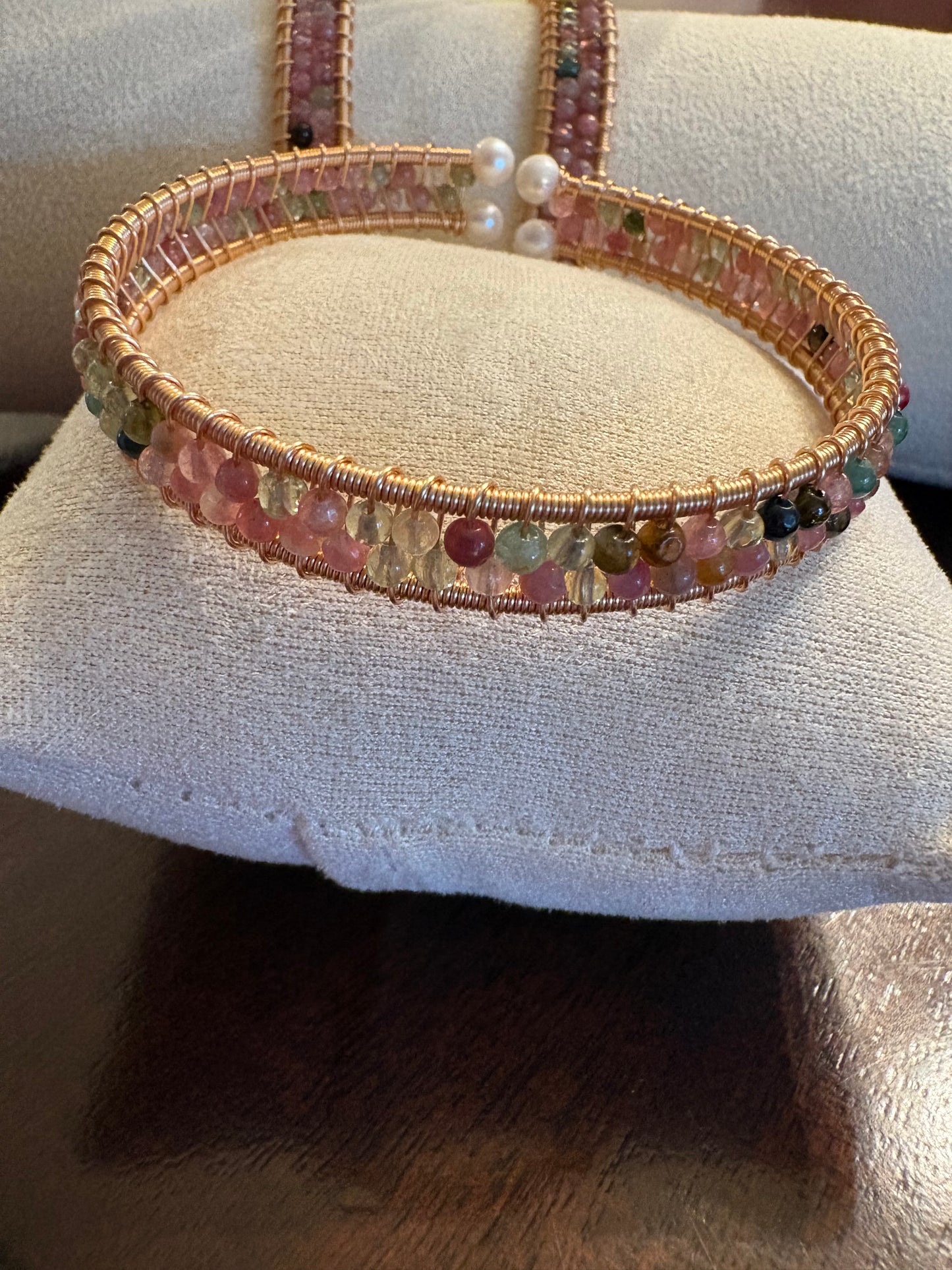 Hand Wound Tourmaline Bracelet