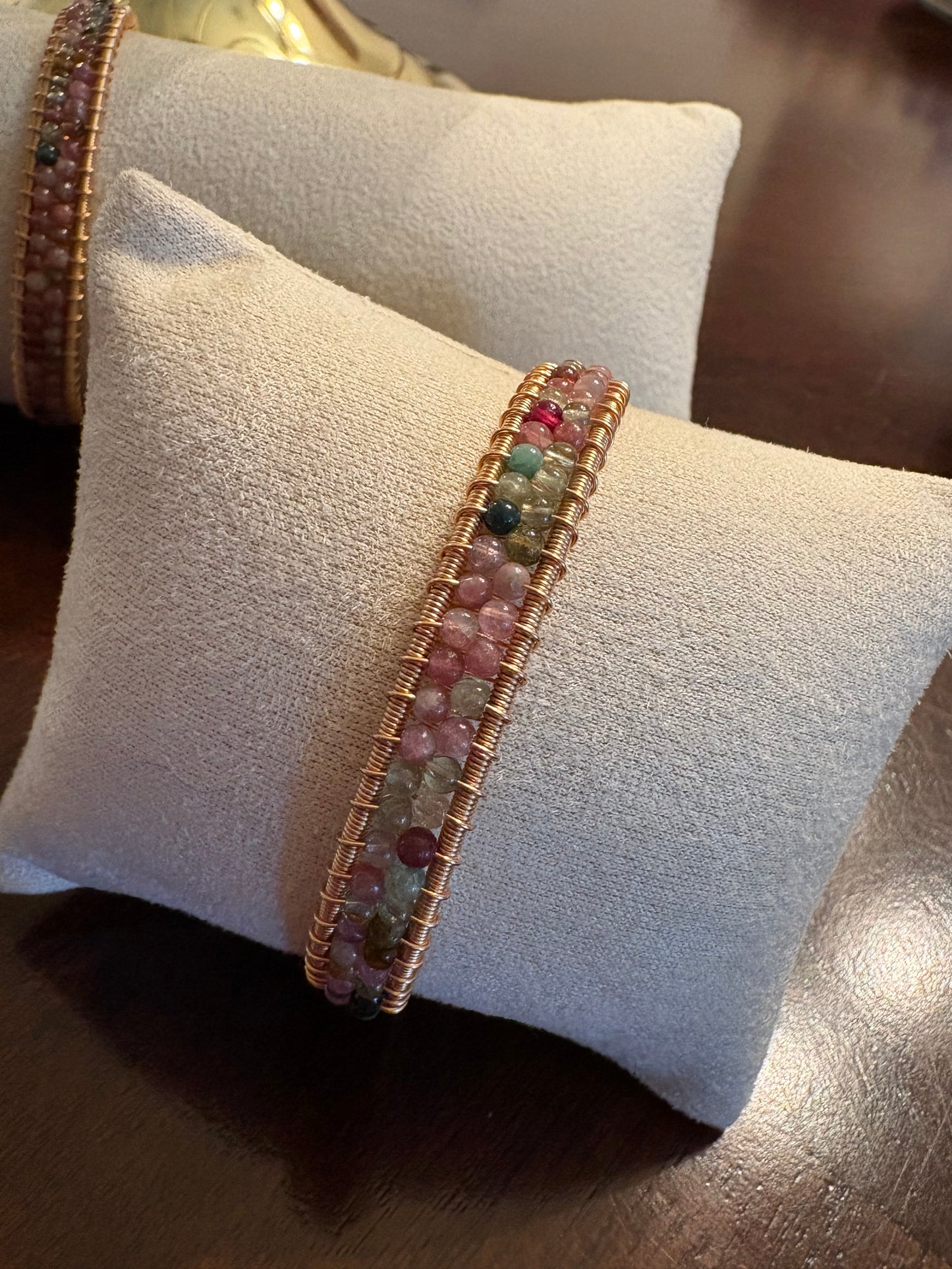Hand Wound Tourmaline Bracelet